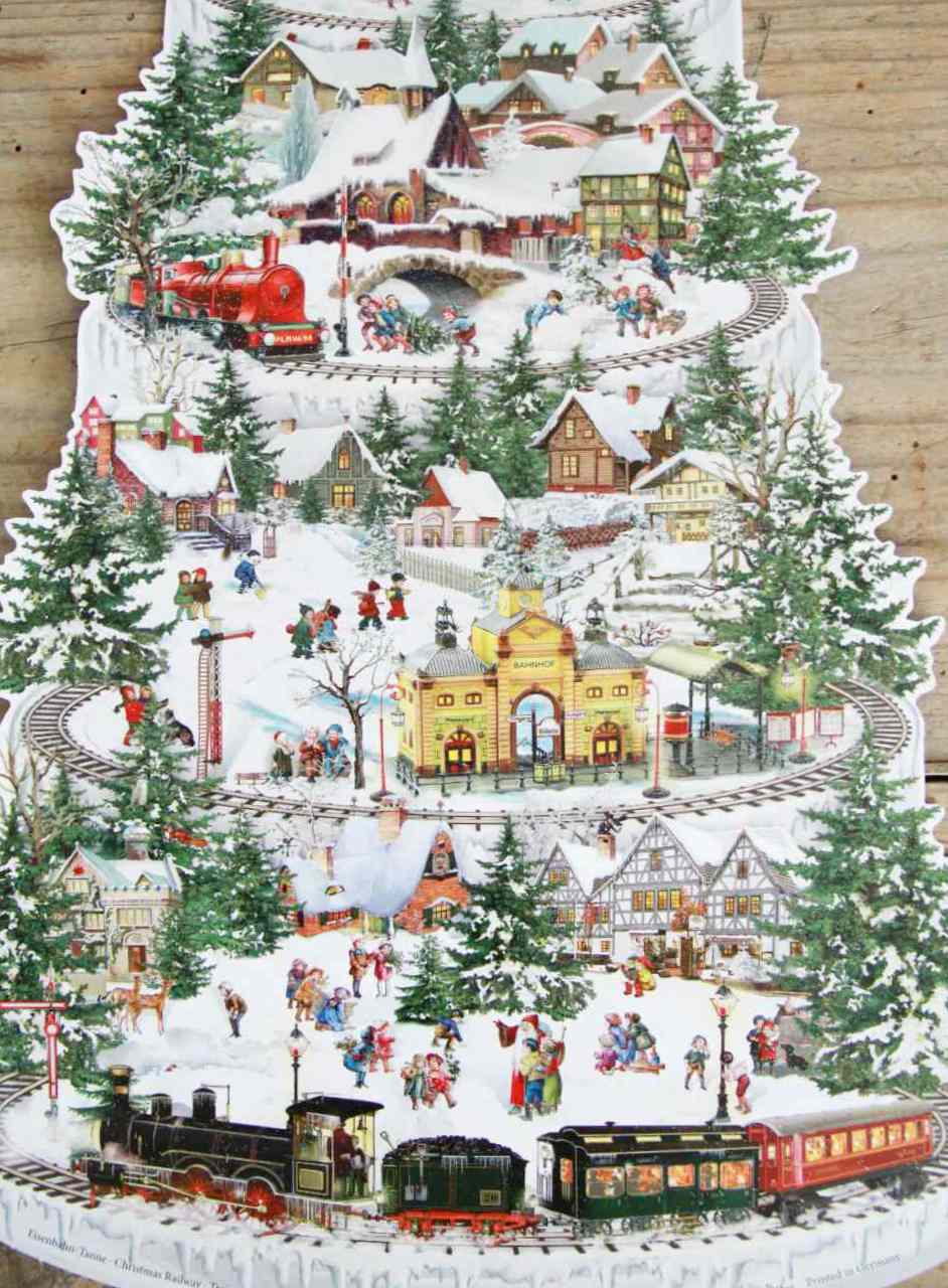 Large Vintage Advent Calendar - Christmas Railway