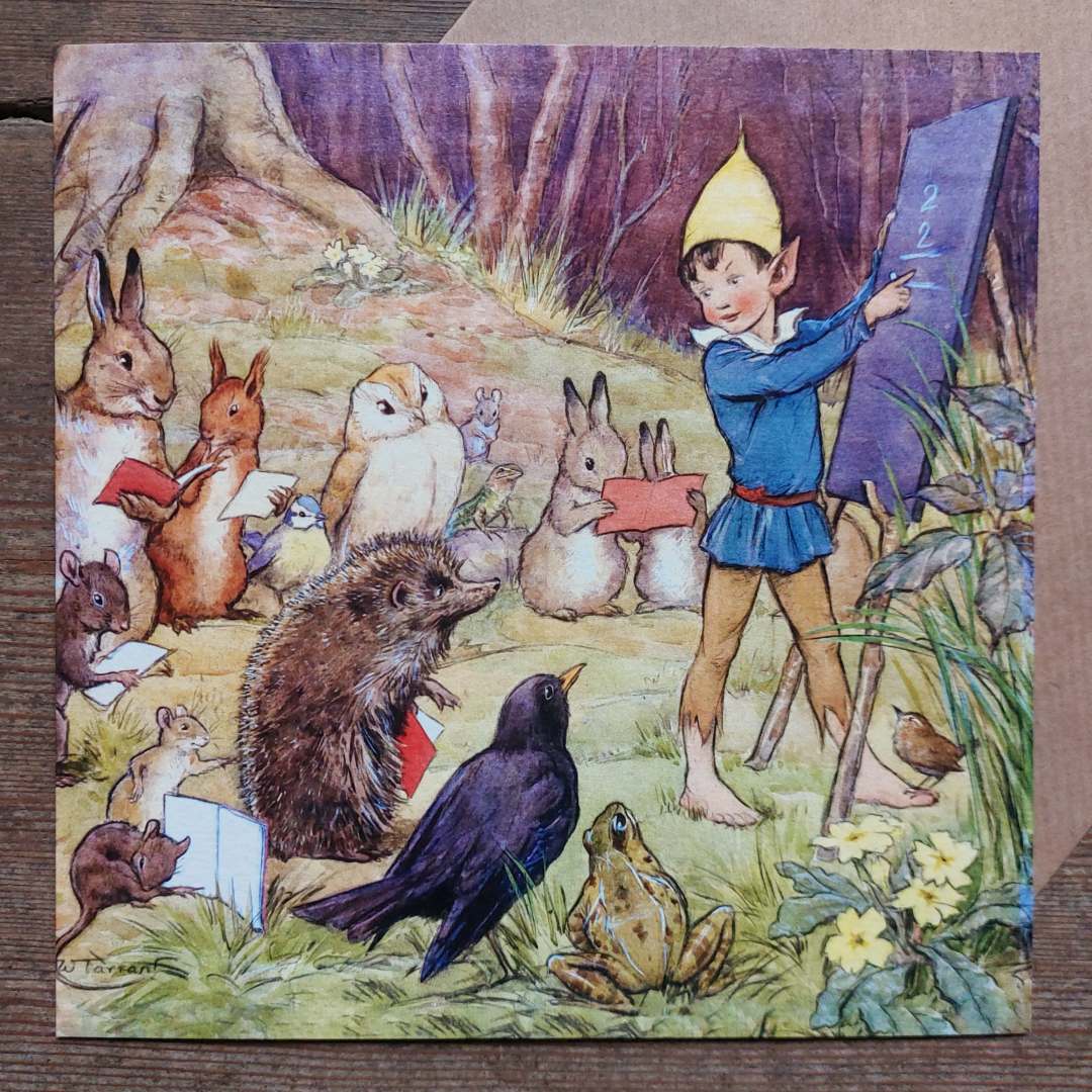 Animal School - Vintage Greeting Card