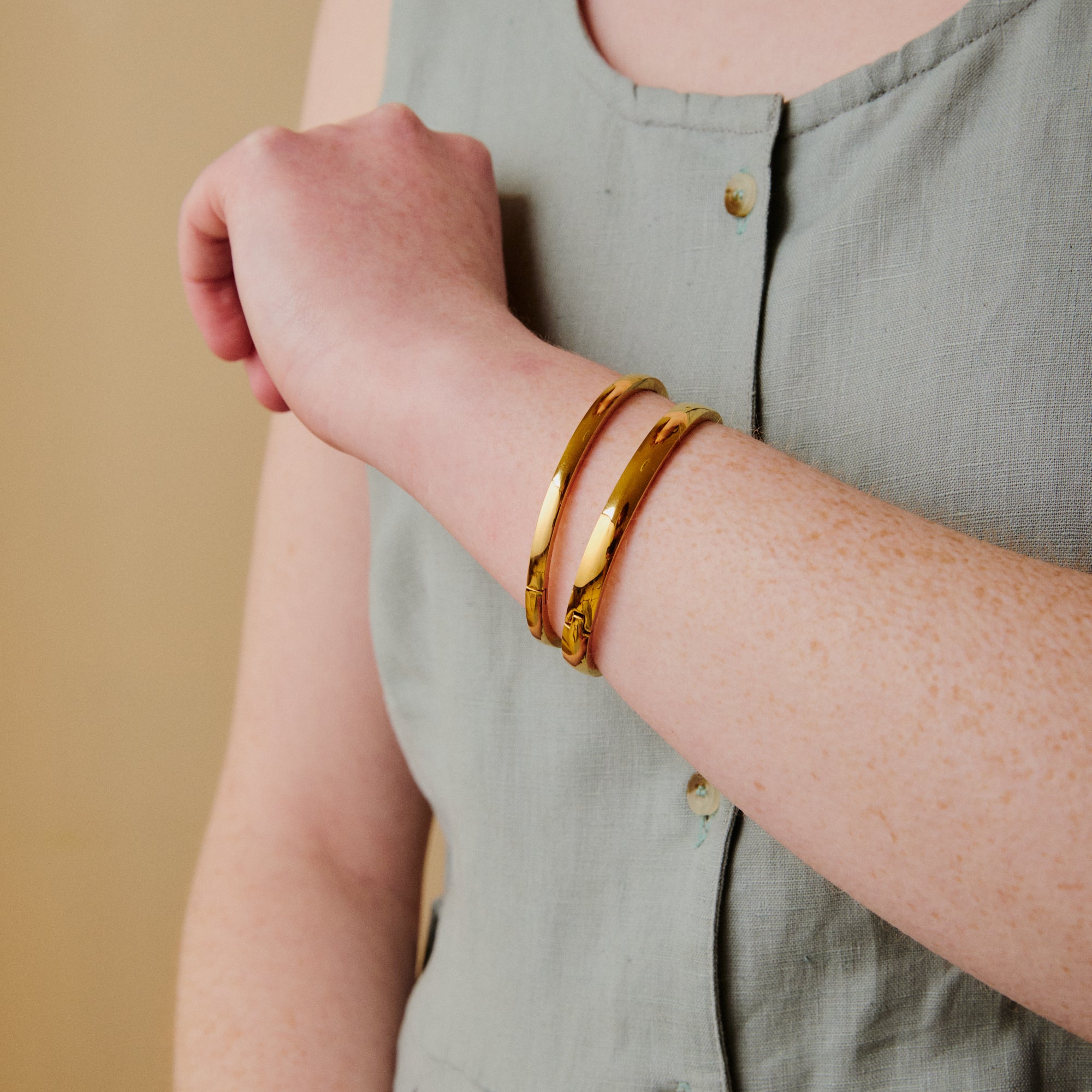 Classic Gold Bangles - 18k Gold plated