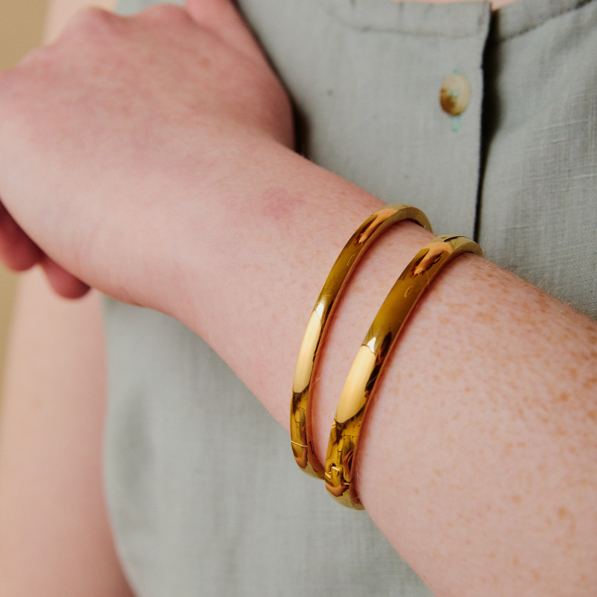 Classic Gold Bangles - 18k Gold plated