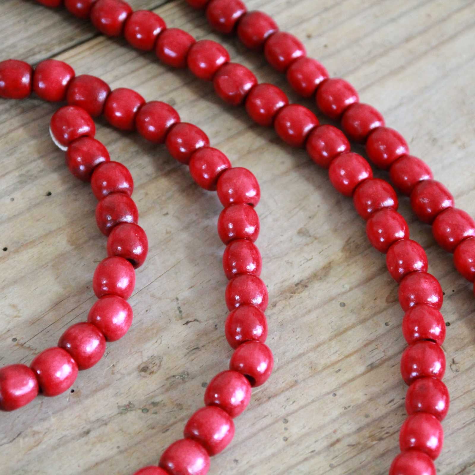 Burgundy Bead Garland - 9ft