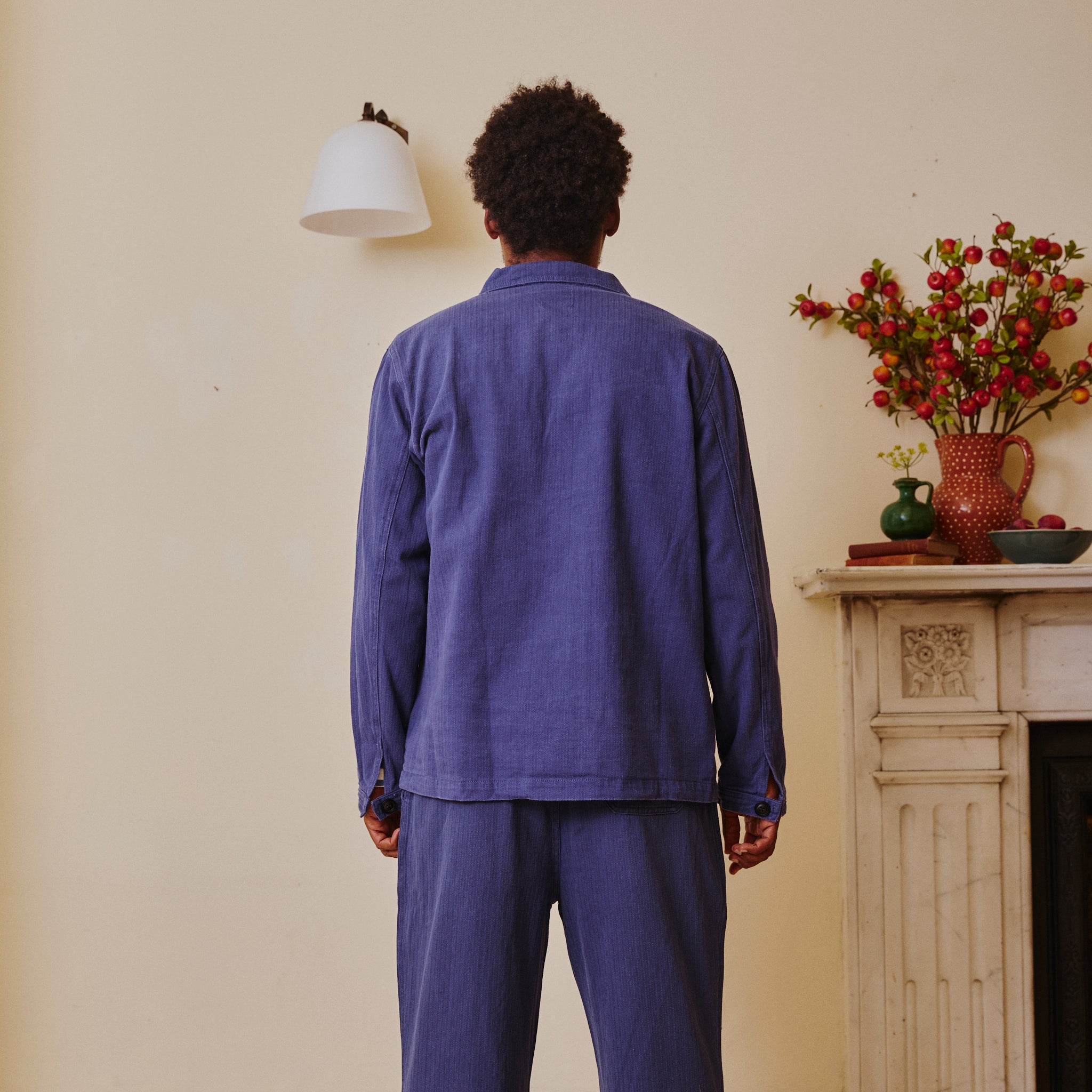 Herringbone Chore Jacket - Old Blue