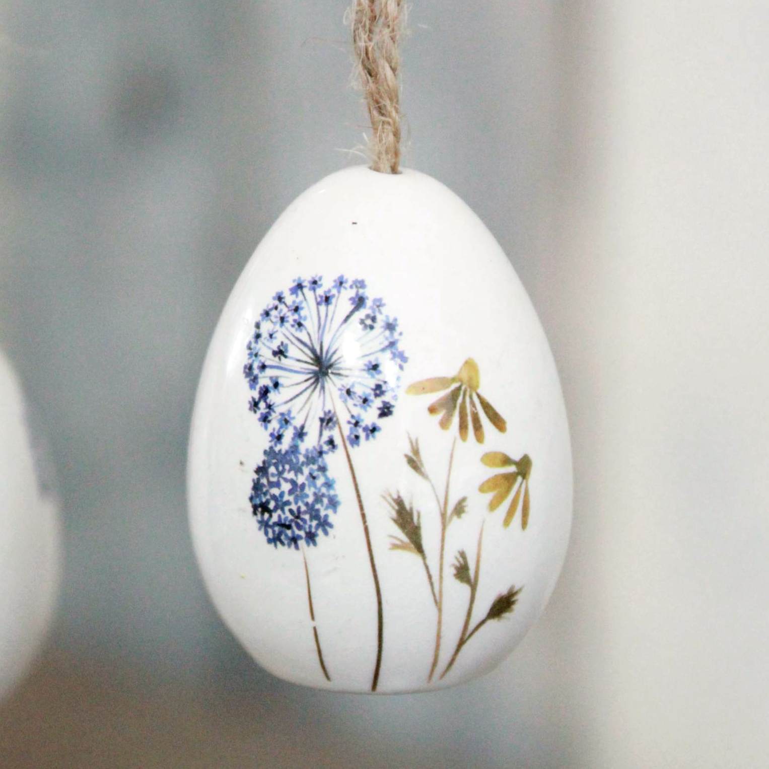 Ceramic Egg Easter Decoration - Dandelion