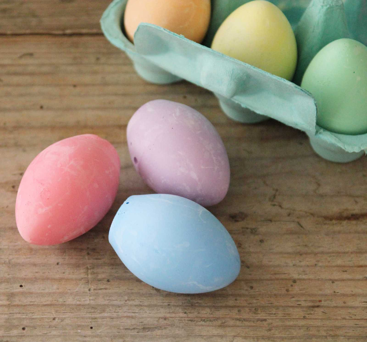 Six Coloured Chalk Eggs Closet & Botts