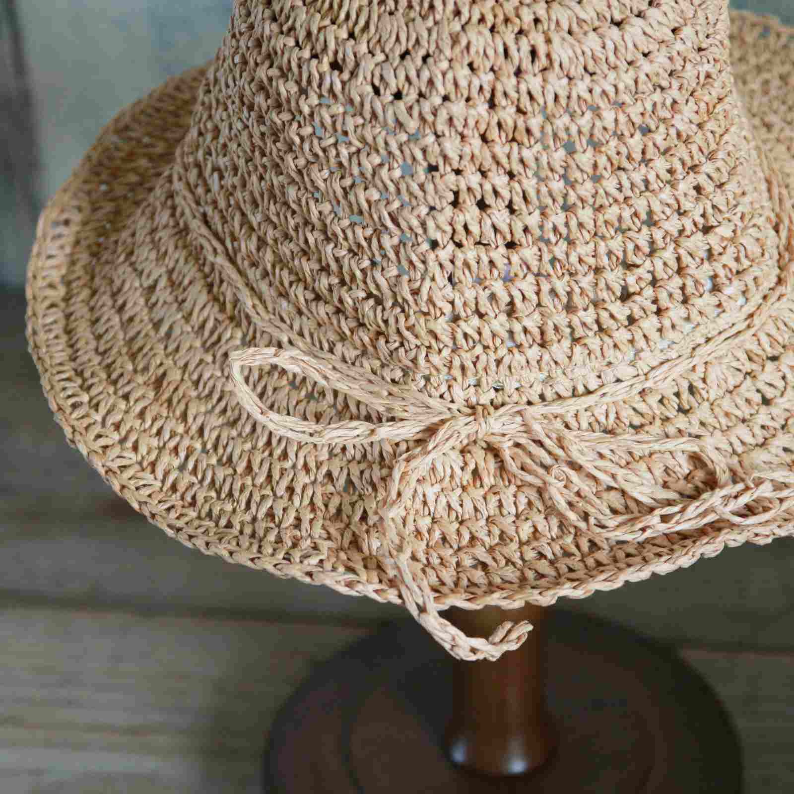 Child's Sun Hat - open weave, wide brim