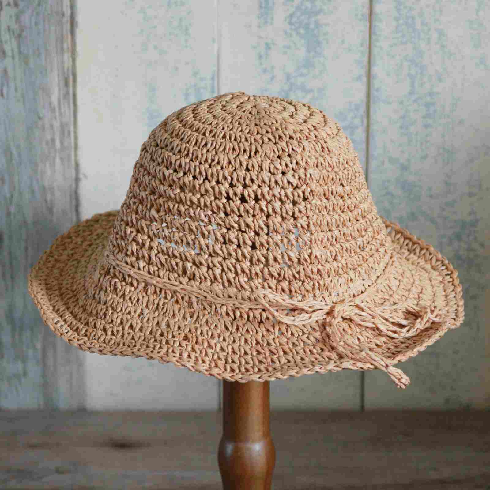 Child's Sun Hat - open weave, wide brim