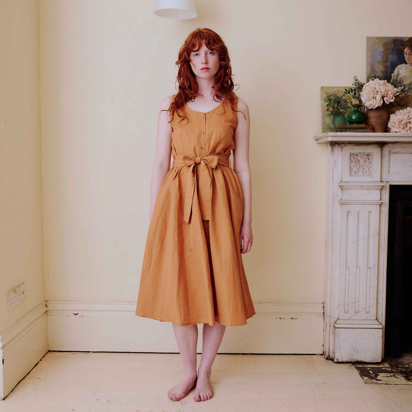 Belted Sun Dress - Clay