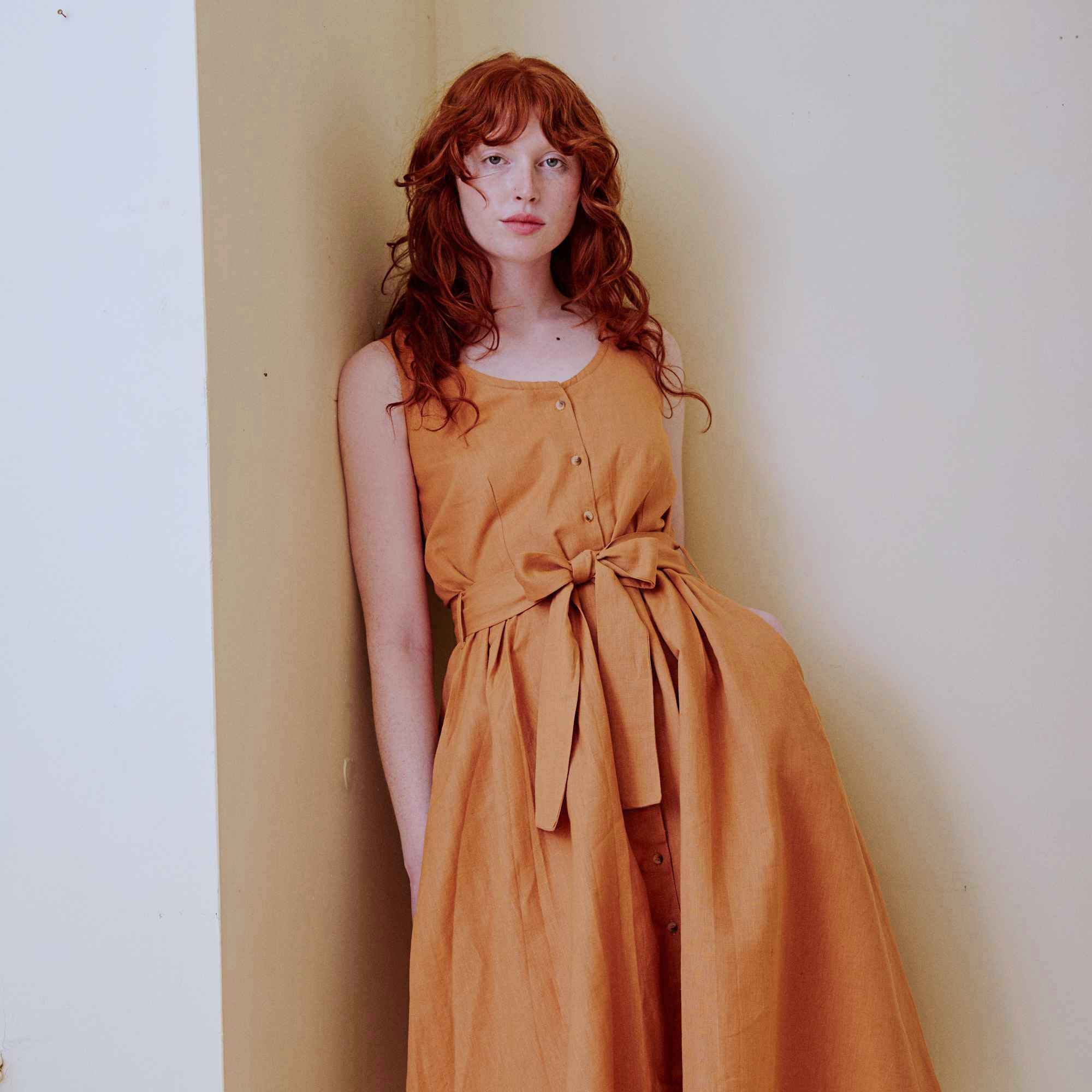 Belted Sun Dress - Clay