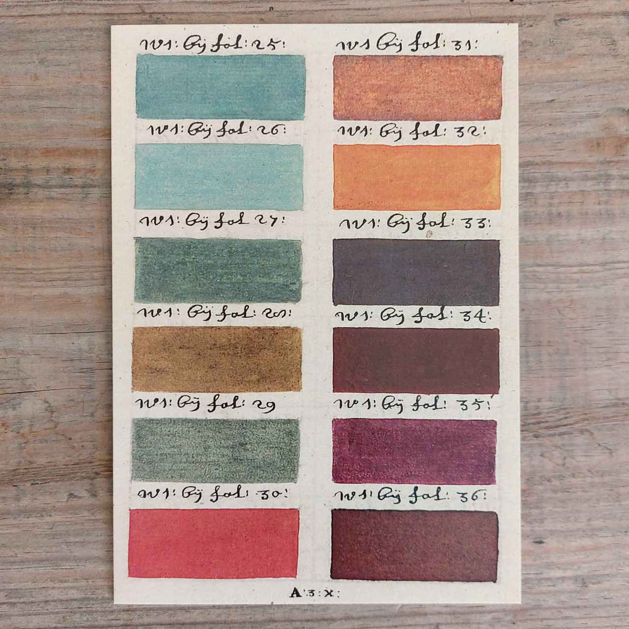 Colour Palette - Vintage Greeting Card