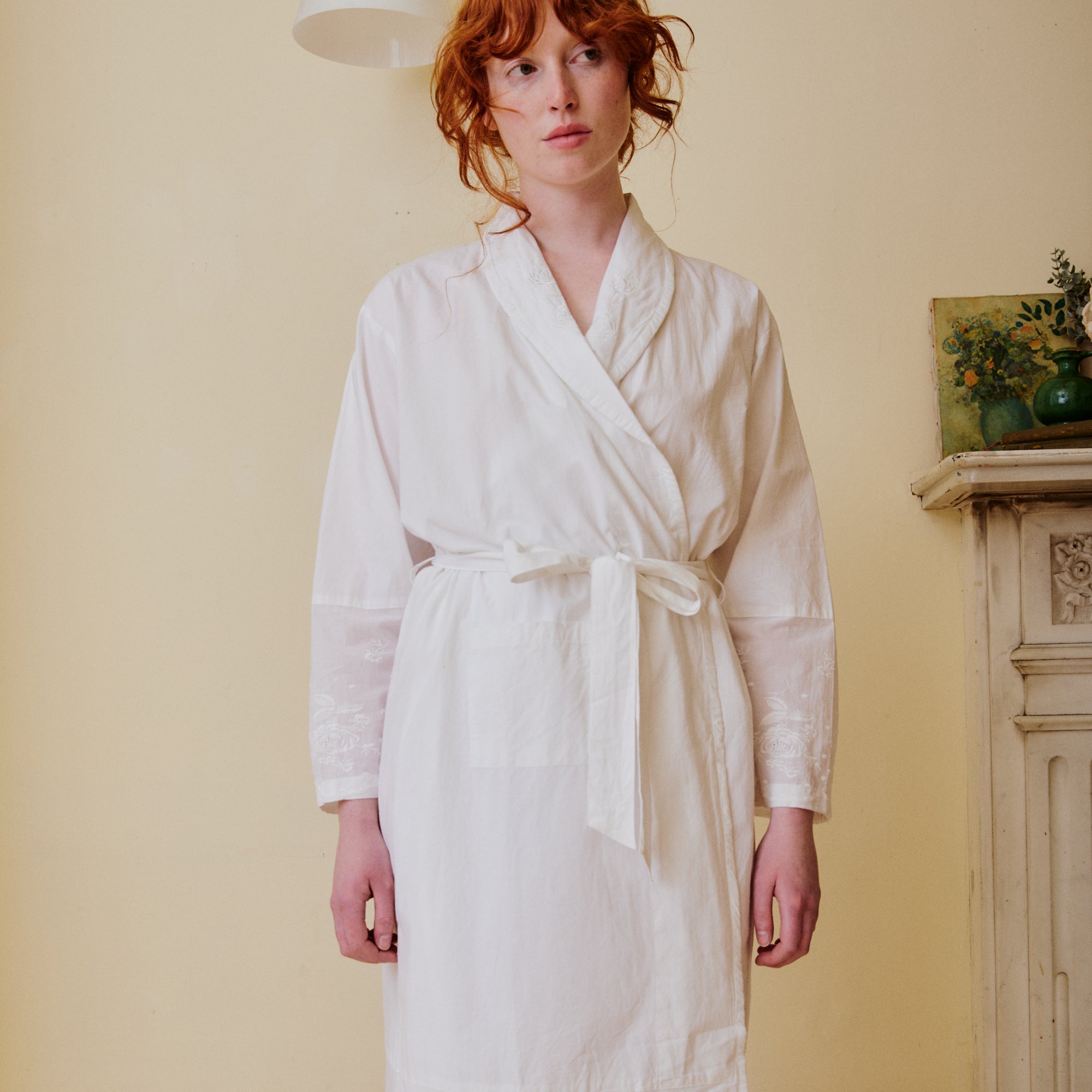 Rose Embroidered Dressing Gown