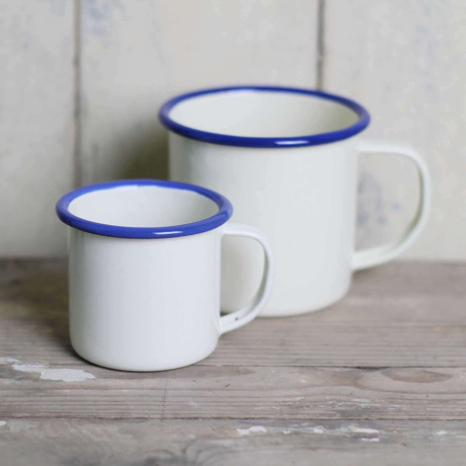 Classic Enamel Mug - Blue Rim