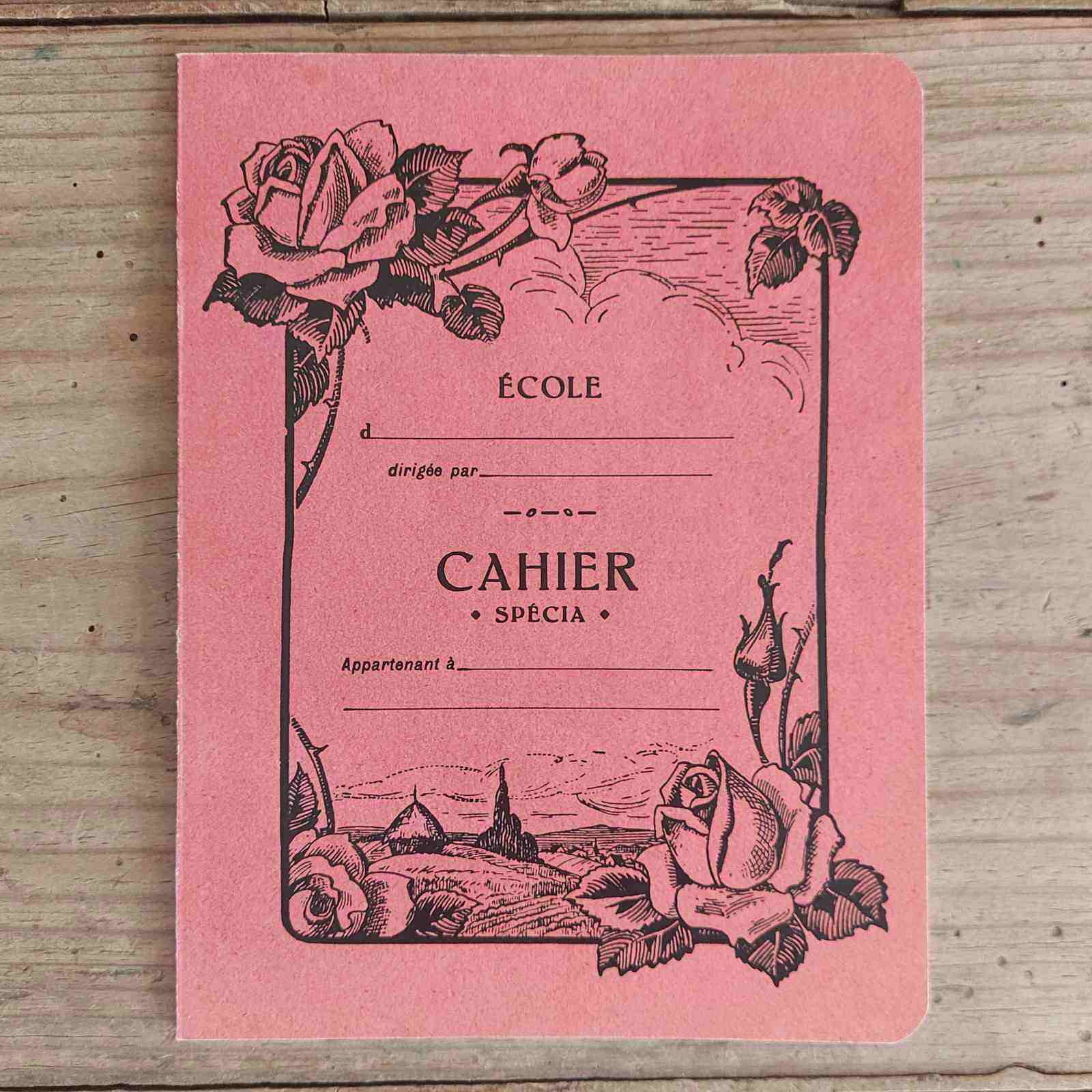 Vintage French Notebook - Rose Lined journal