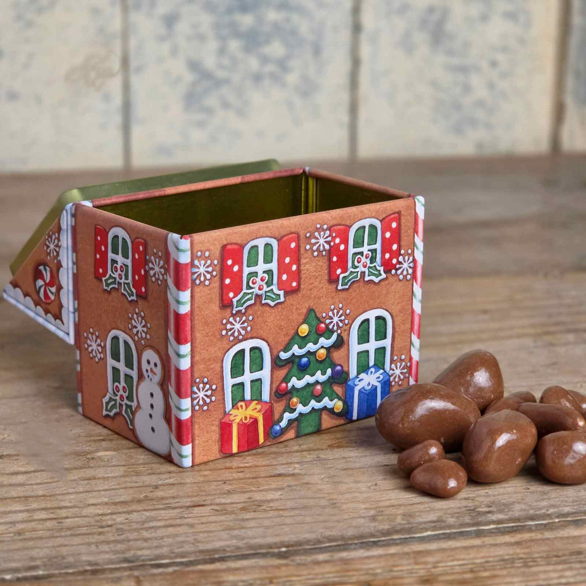 Gingerbread House Tin - Chocolate Honeycomb