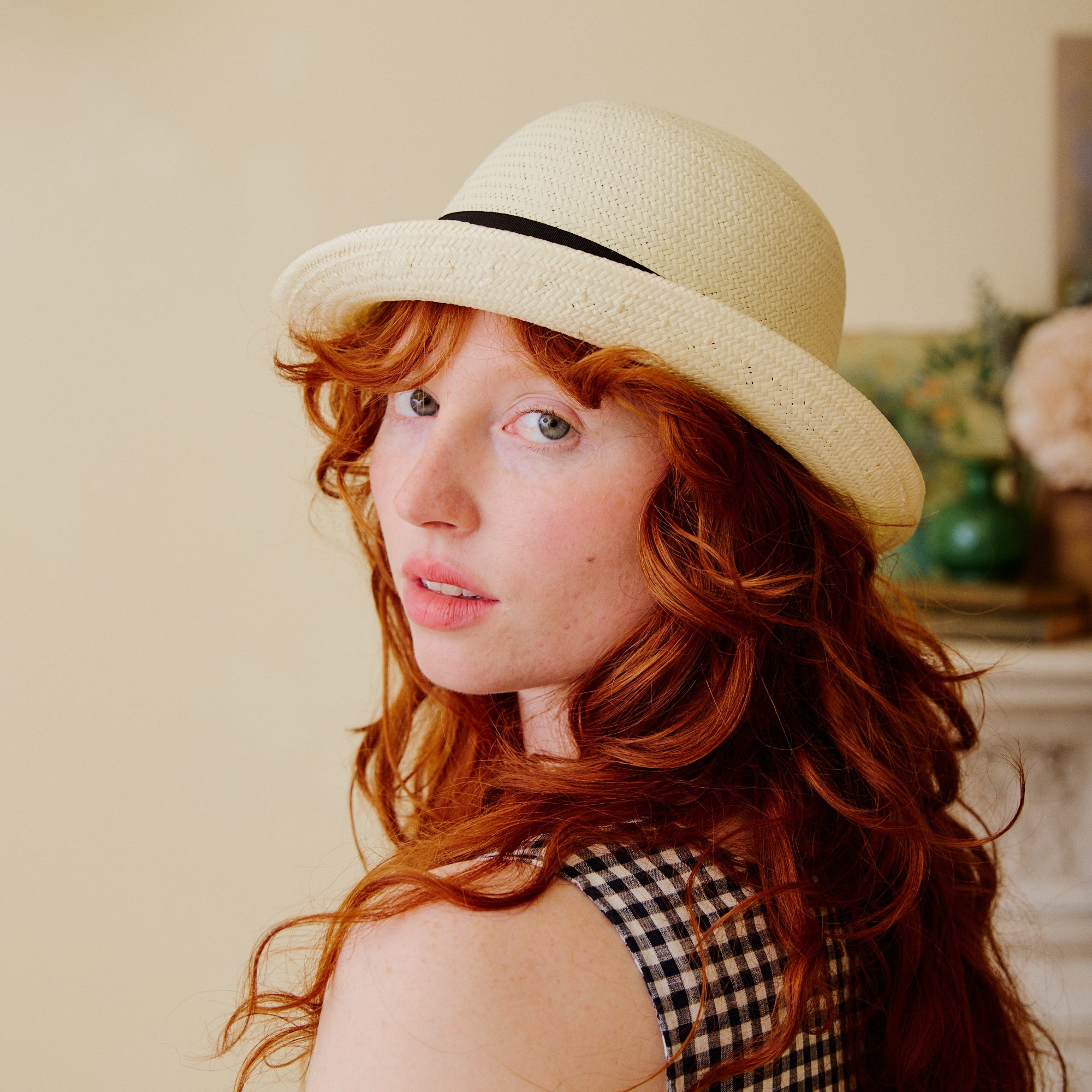 Cream Bowler Sun Hat