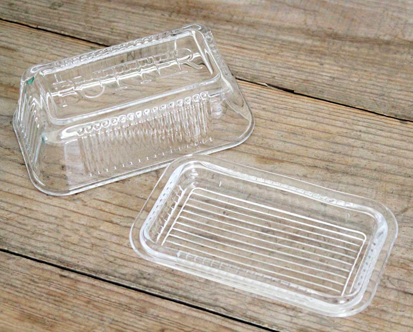 Glass Butter Dish - Butter