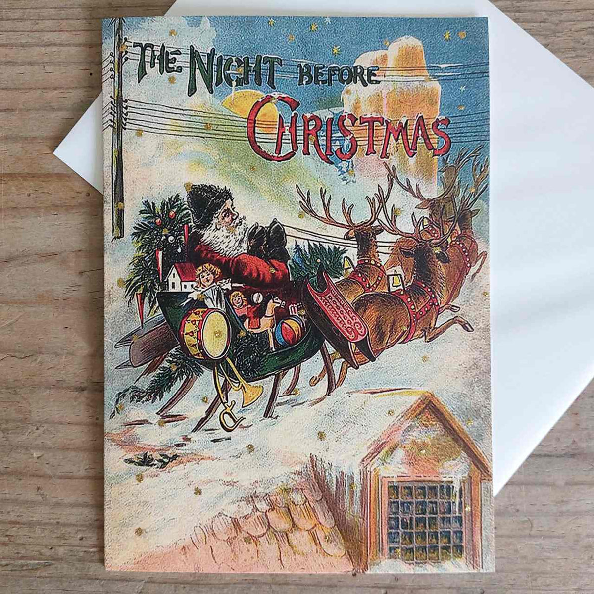 rare vintage christmas cards Vintage Glitter Christmas Card