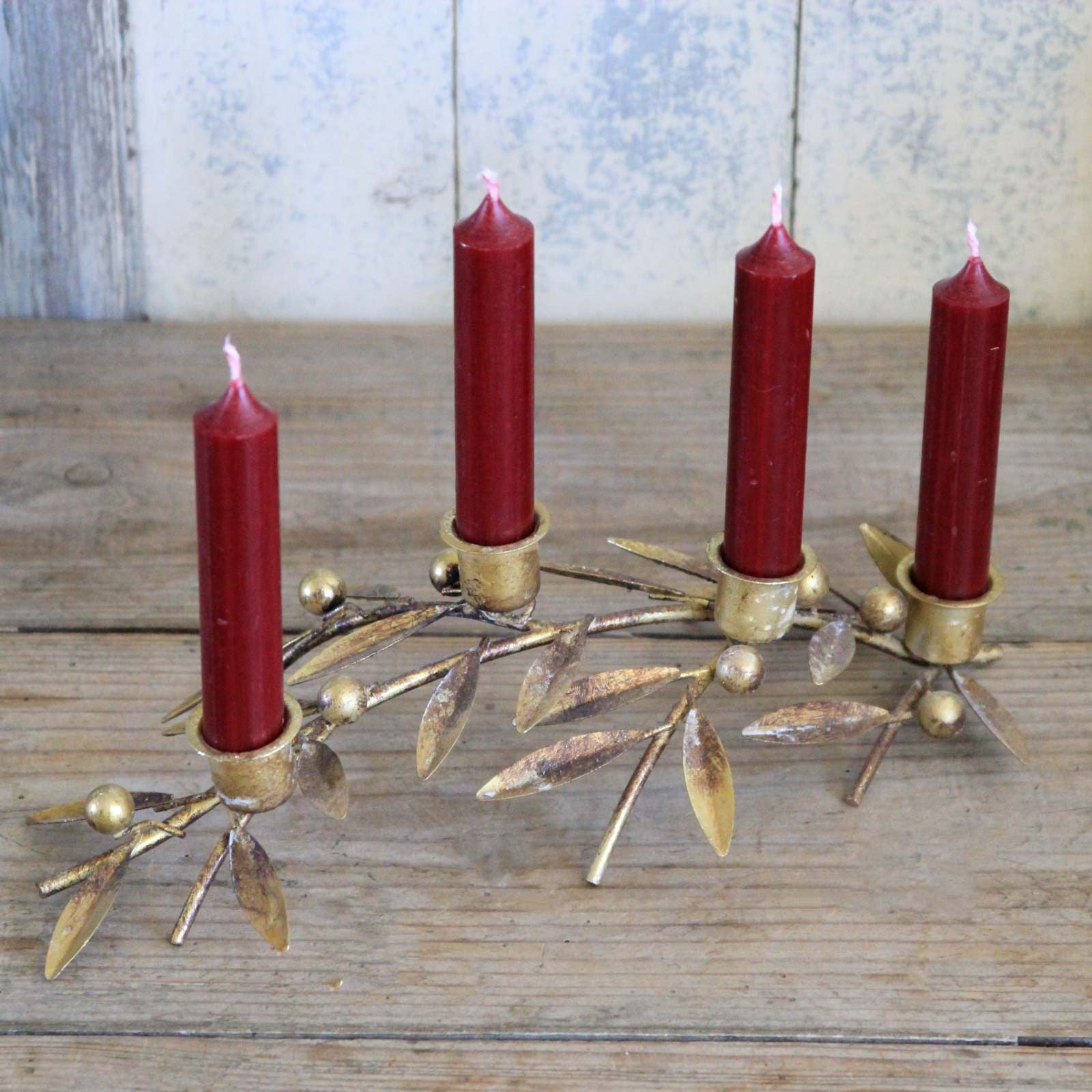 Antique Gold Berry Candelabra