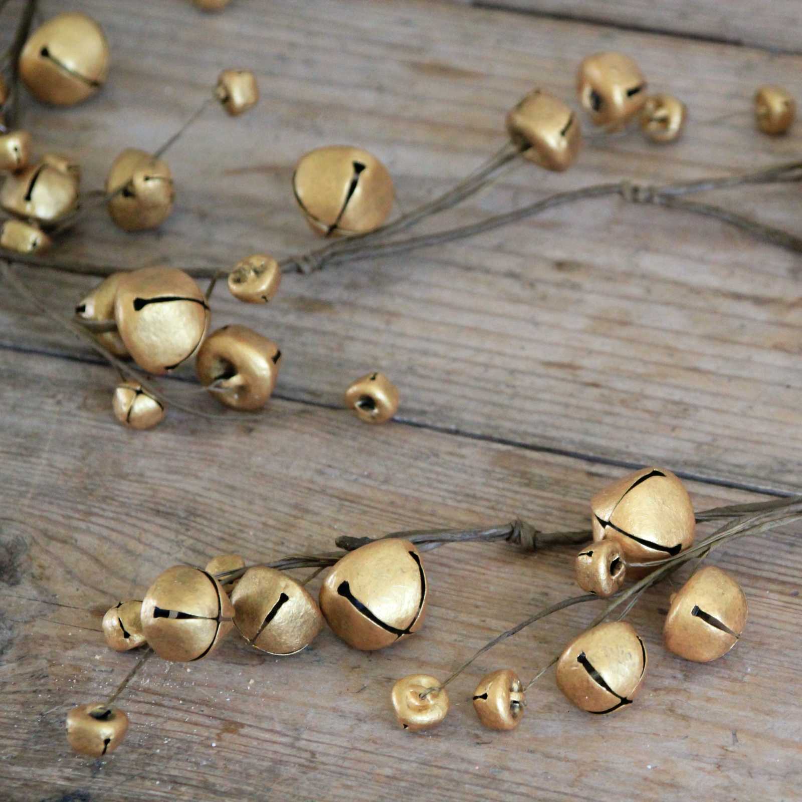 Gold Bells Twig Garland