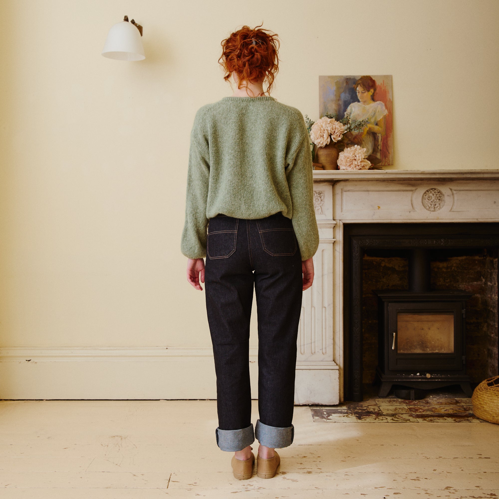 Mohair Cardigan - Sage