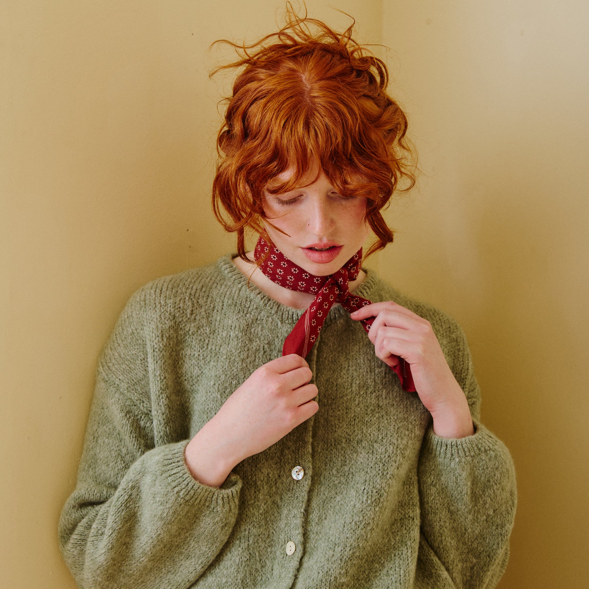 Green cardigan mohair