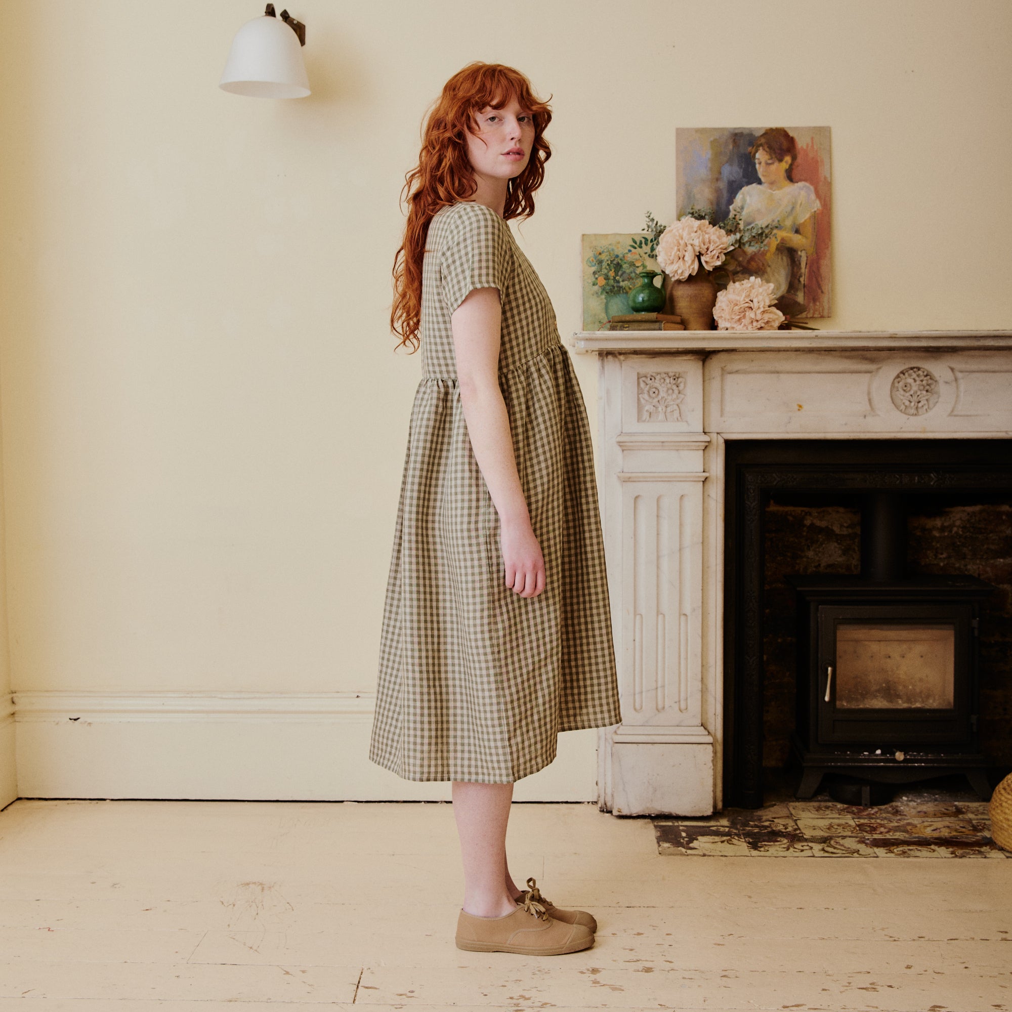 Midi dress summer linen