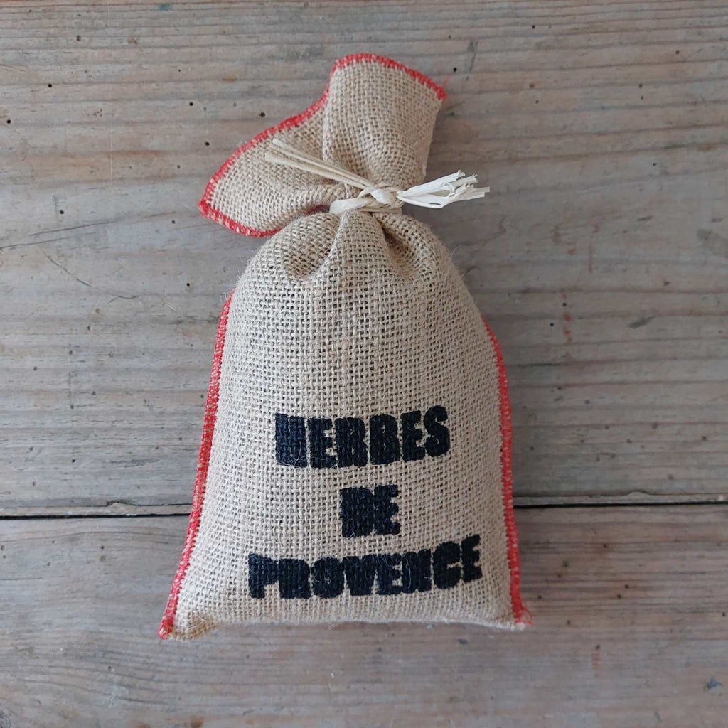 Classic Herbes de Provence in a traditional hessian bag