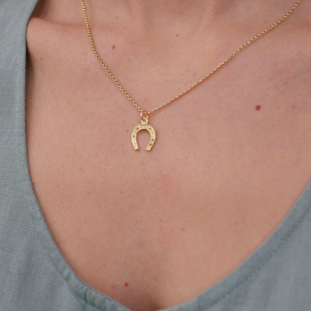 Horse shoe Gold Plated Pendant