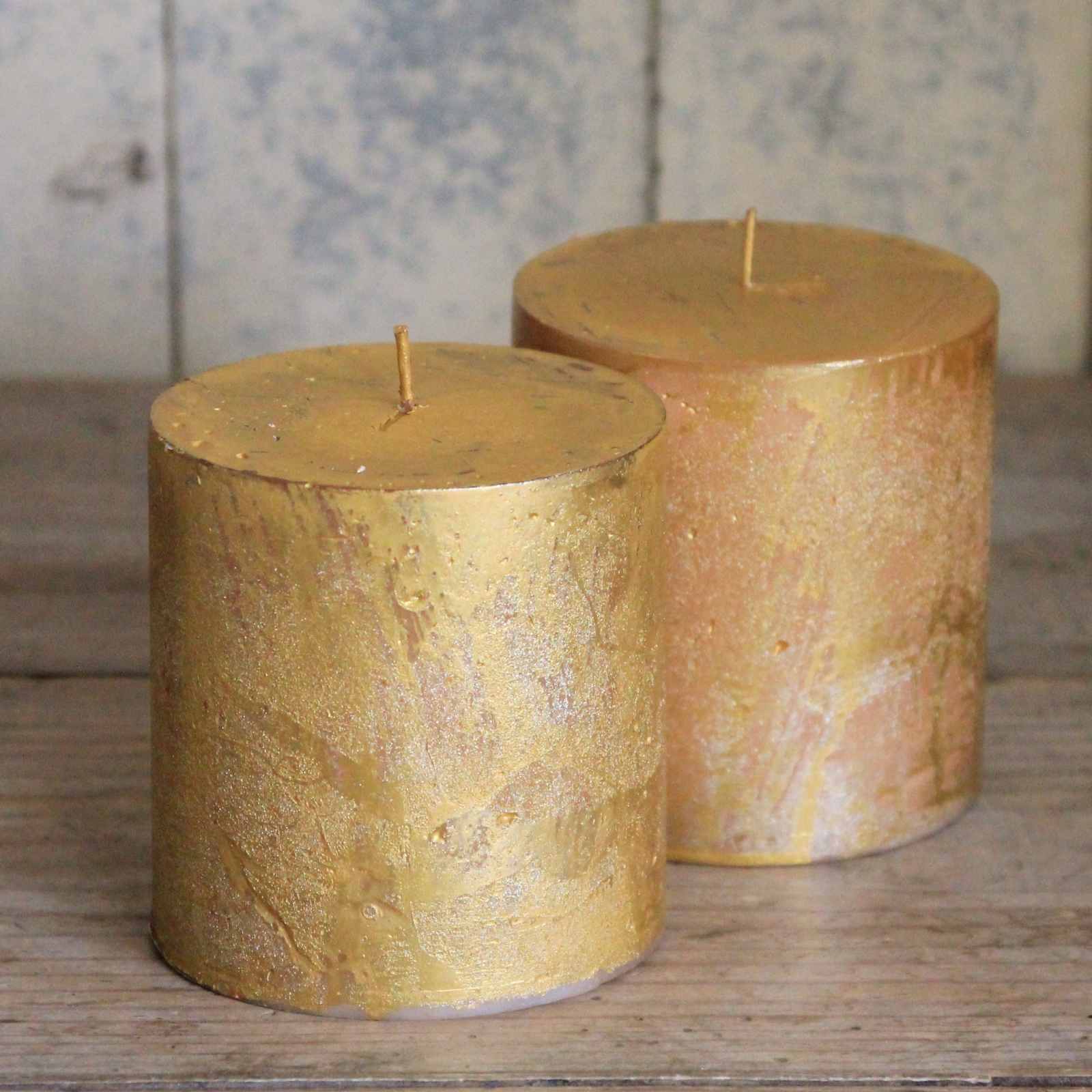 Large Gold Pillar Candle