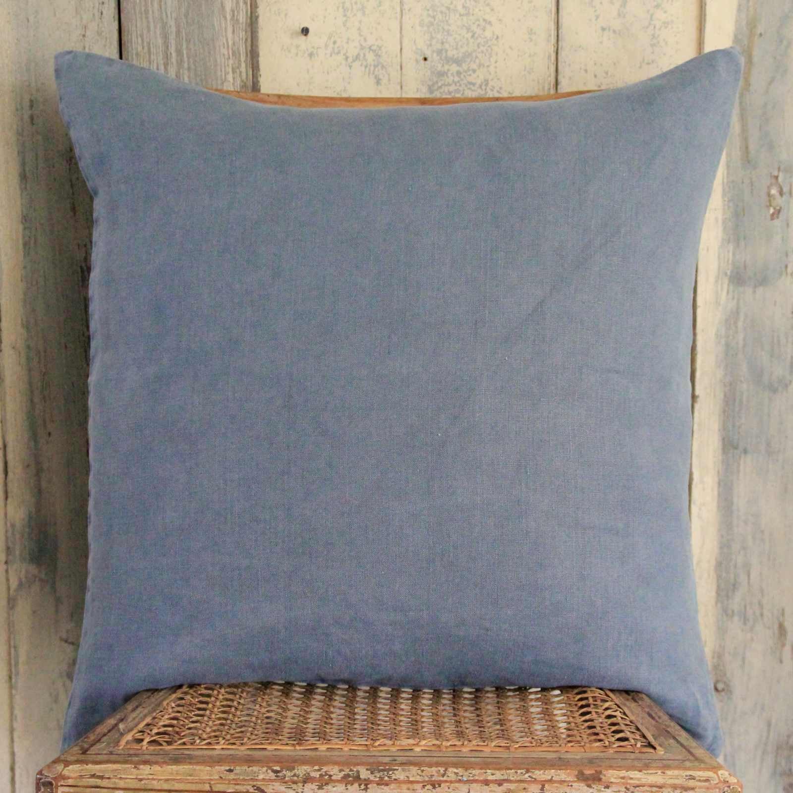 Linen Cushion - Spruce Blue