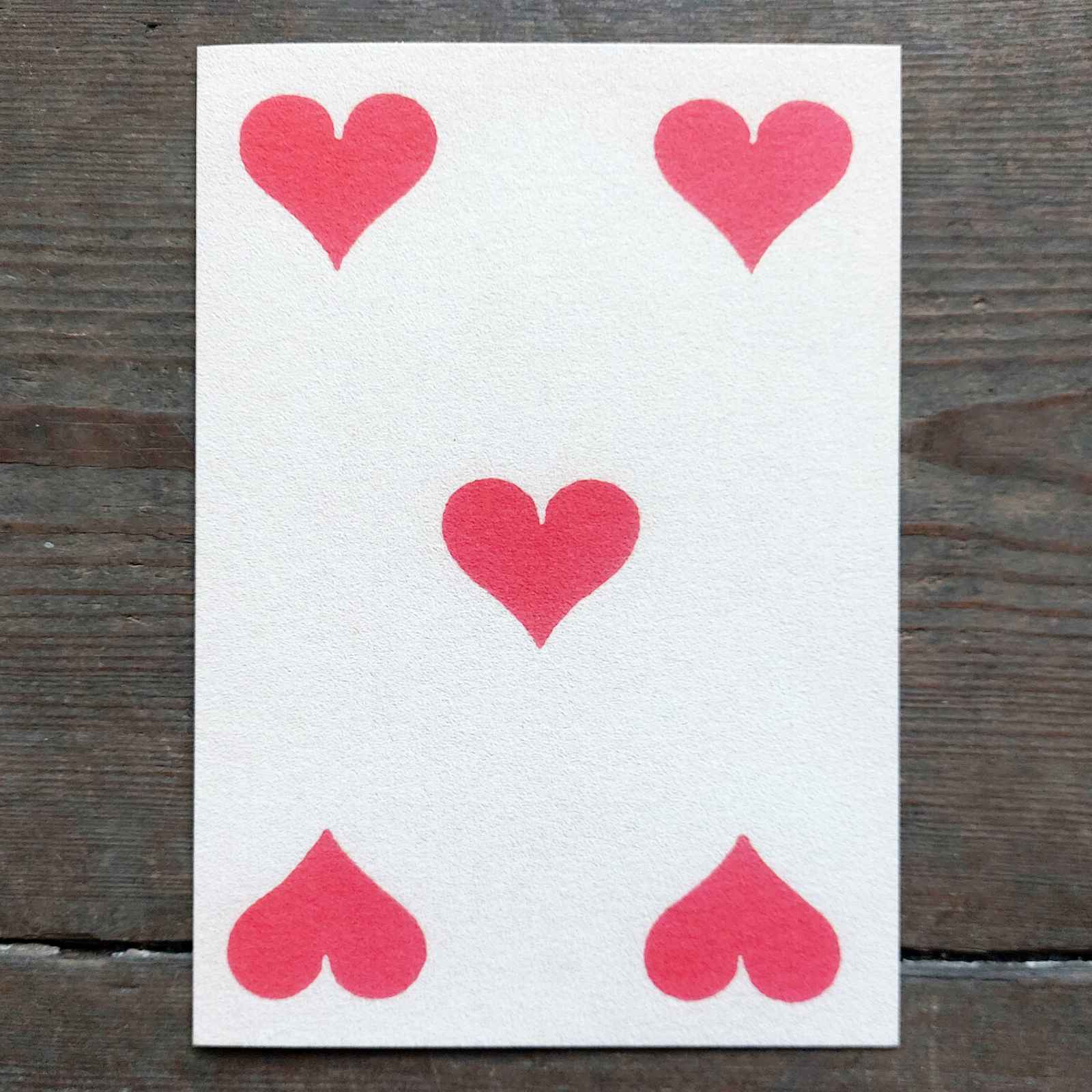Five of Hearts - Greeting Card or Valentine's Card
