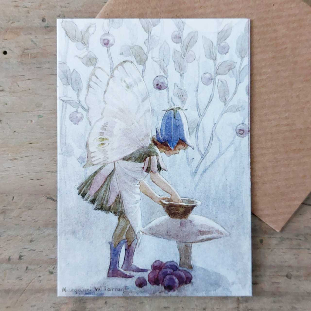 Miniature Fairy Greeting Card Blueberry Fairy