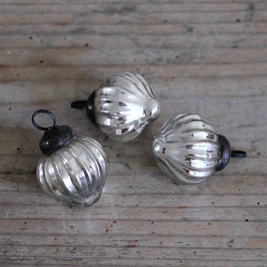 Mini Bauble  - Antique Silver Traditional Christmas Decoration