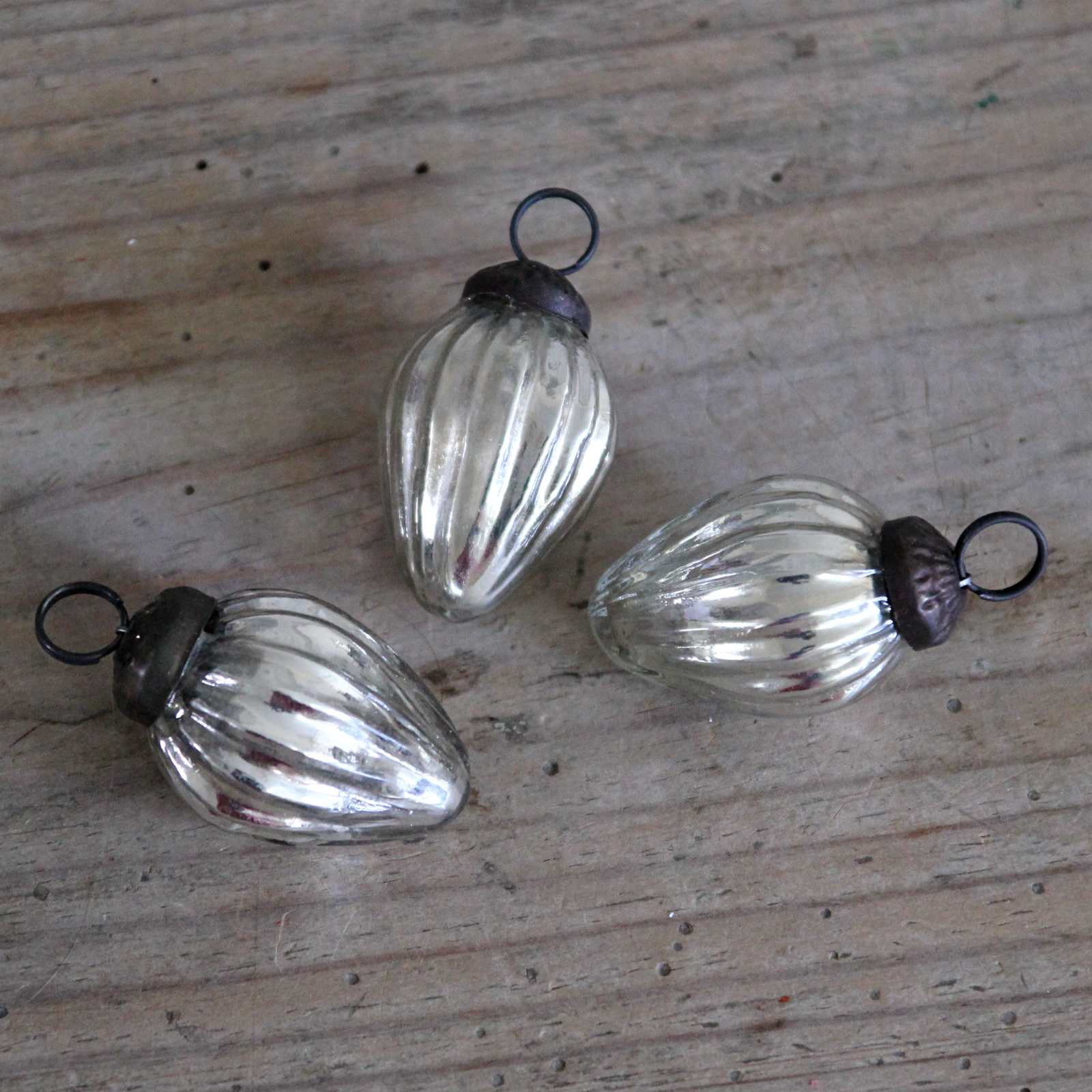 Mini Bauble - Antique Silver Traditional Christmas Decoration