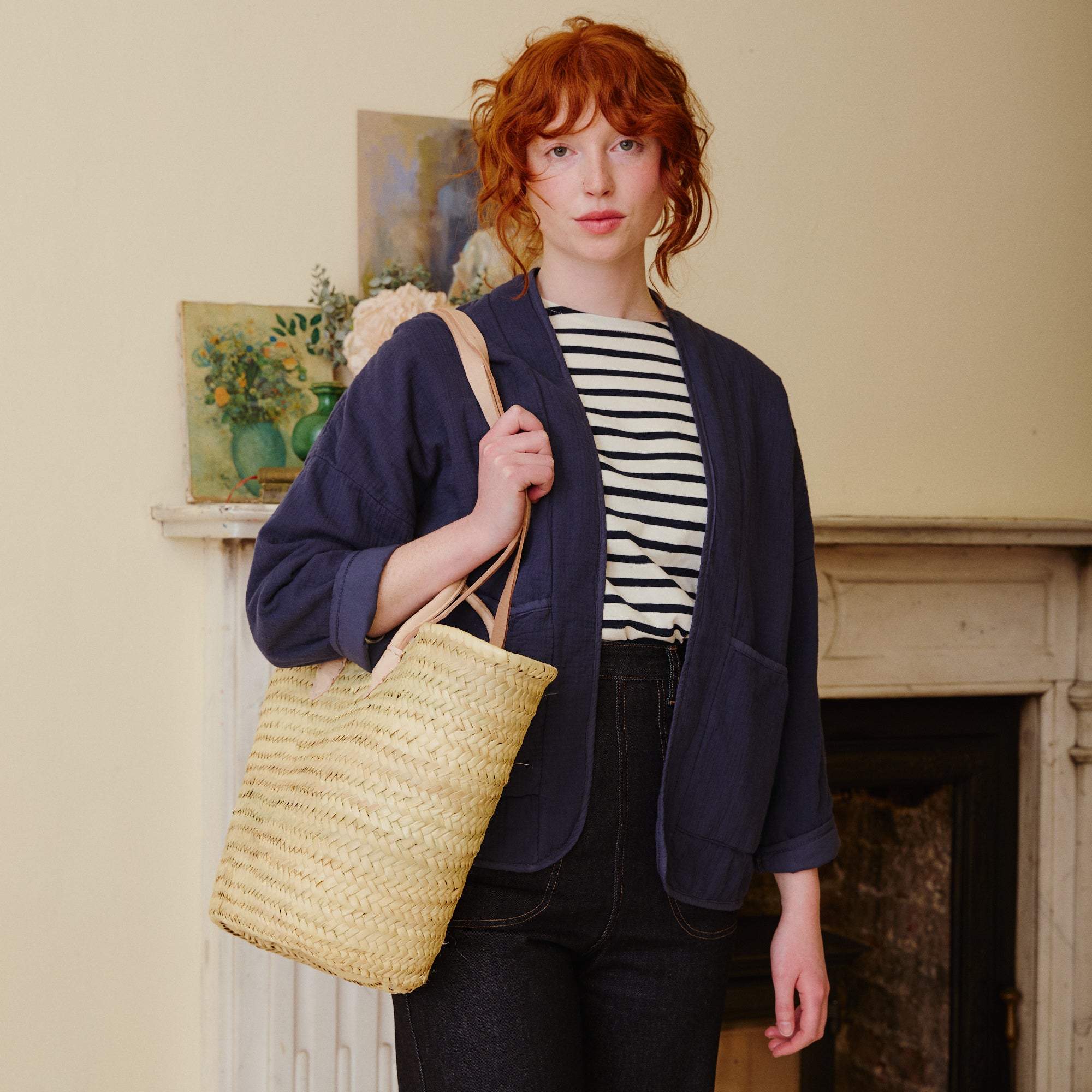 Quilted Cotton Jacket - Navy
