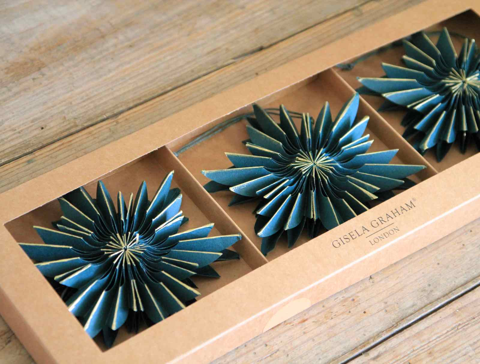 Green Paper Snowflakes - Box of 3