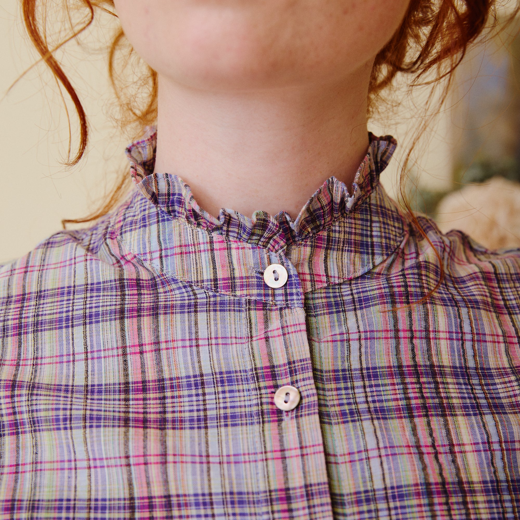 Ruffle frill collar blouse