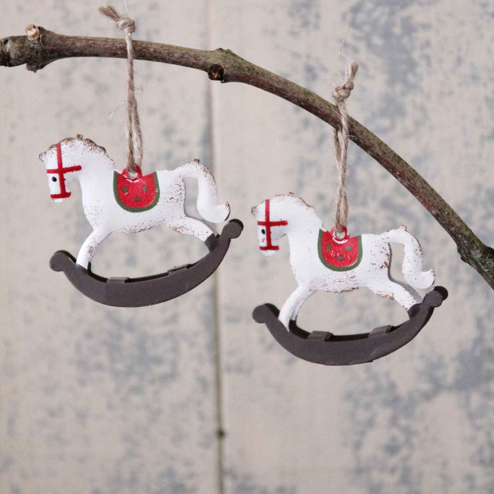 Hanging Rocking Horse Vintage Christmas Decoration
