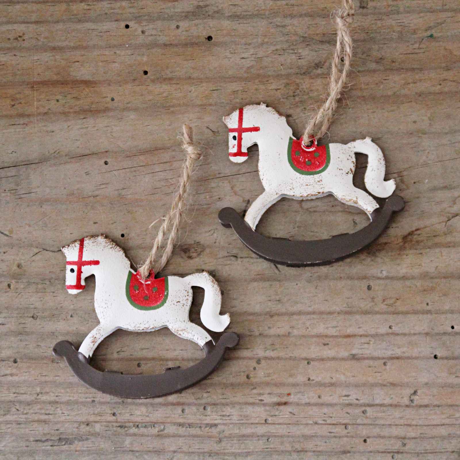 Hanging Rocking Horse Vintage Christmas Decoration