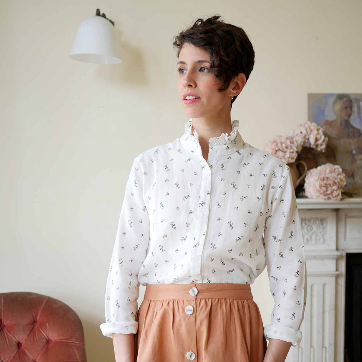 Rose Frill Collar Blouse – Closet & Botts