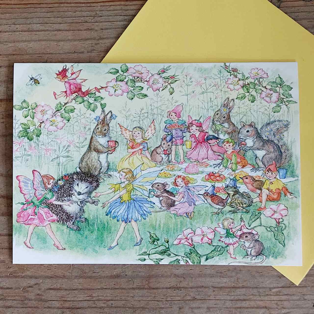 The Runaway Fairy Tea - Vintage Greeting Card