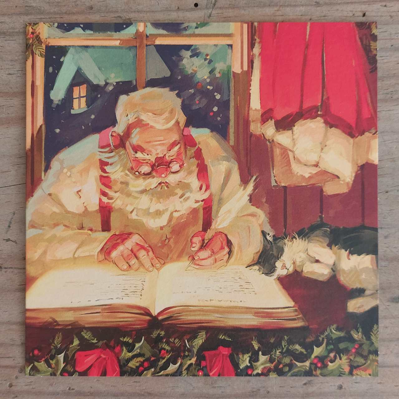 Traditional Vintage Christmas Card Pack - Santa's List