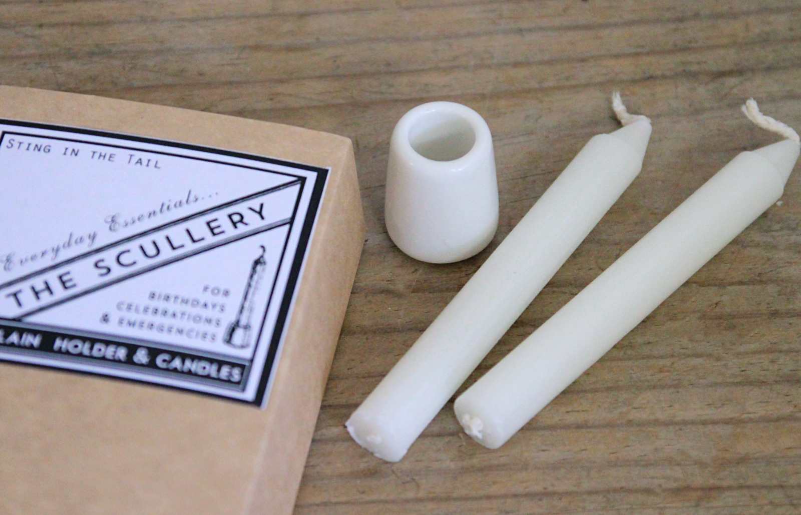 The Scullery Box of Mini Candles & Holder