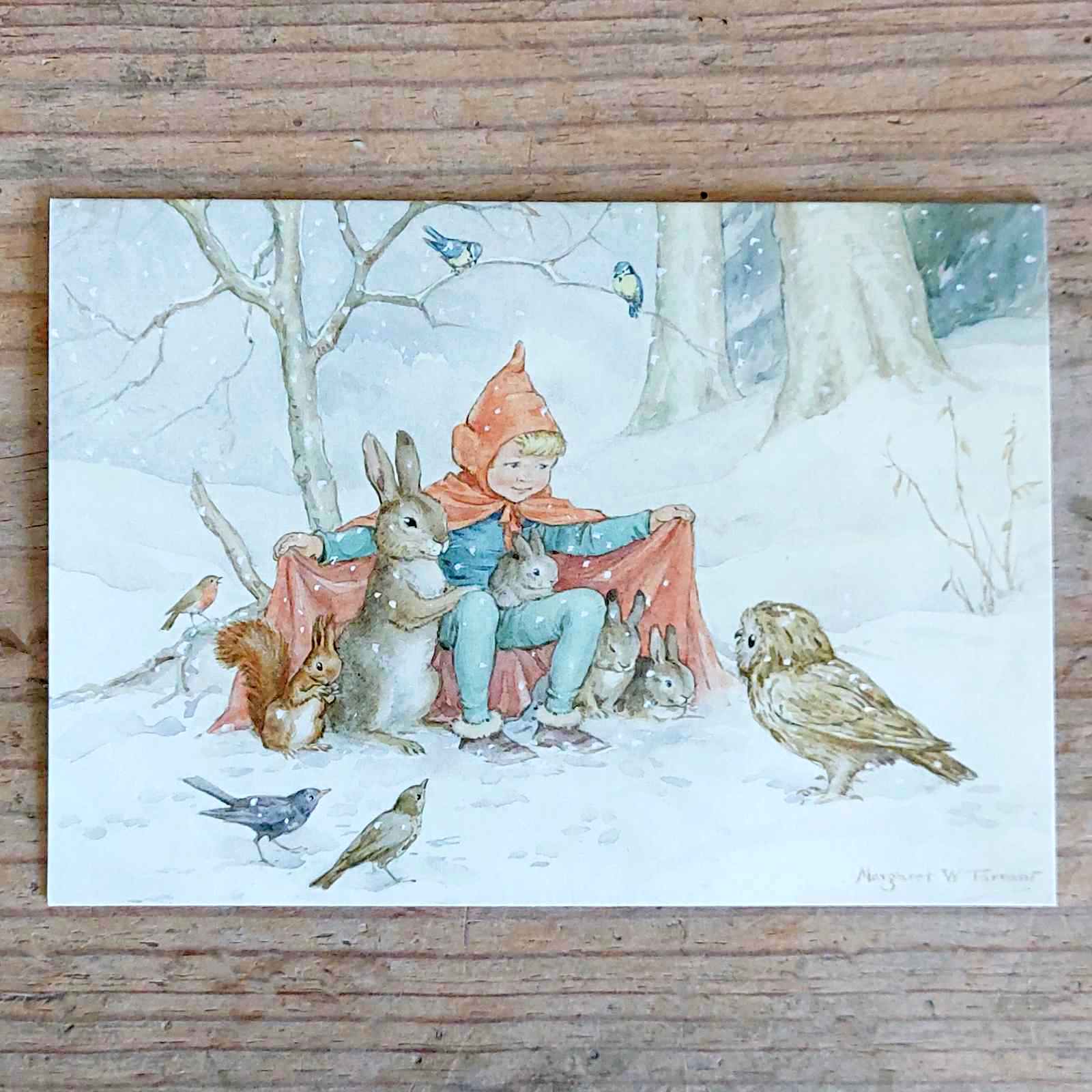 Single Vintage Christmas card - Room For You