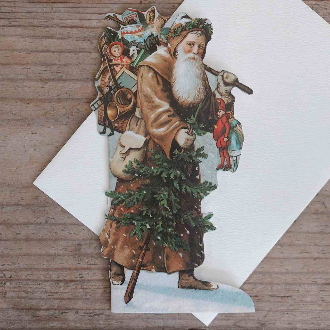 Single Christmas Card - Santa