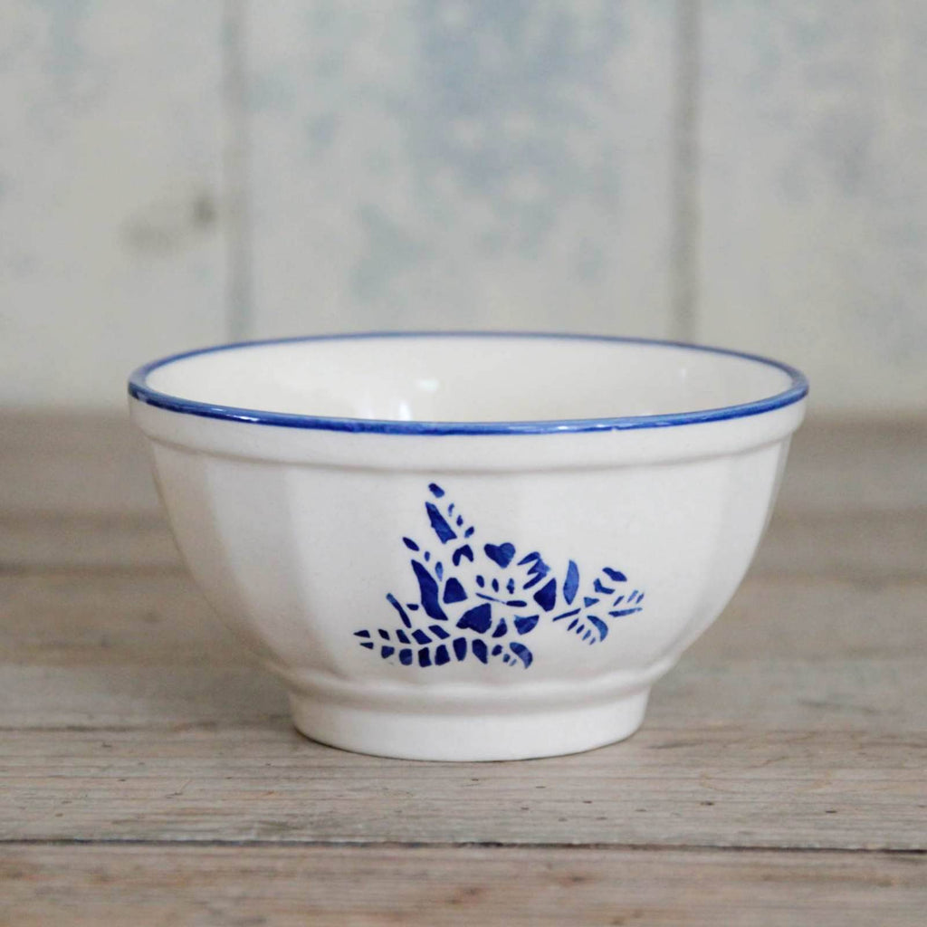 Small Stencil Bowl - Blue Flower