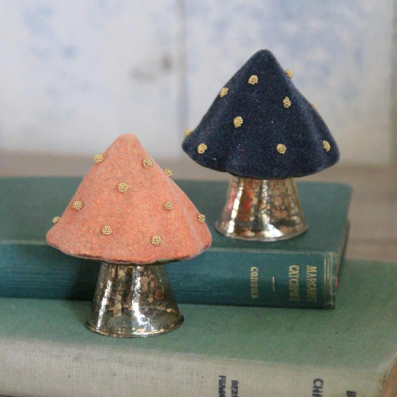 Velvet Standing Toadstool Ornament