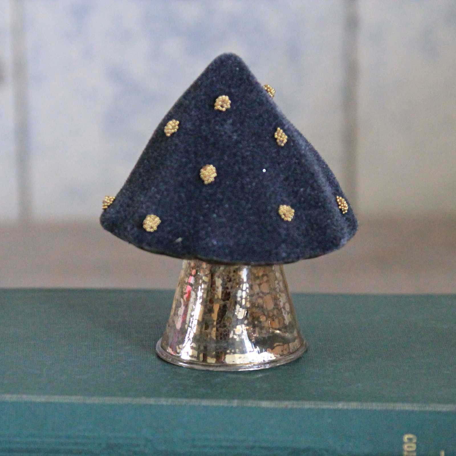 Velvet Standing Toadstool Ornament