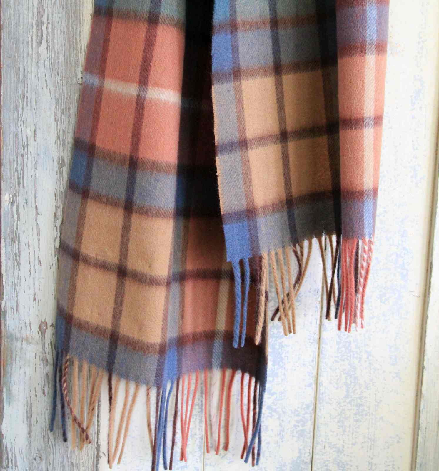 Tartan Wool Scarf Autumn Check