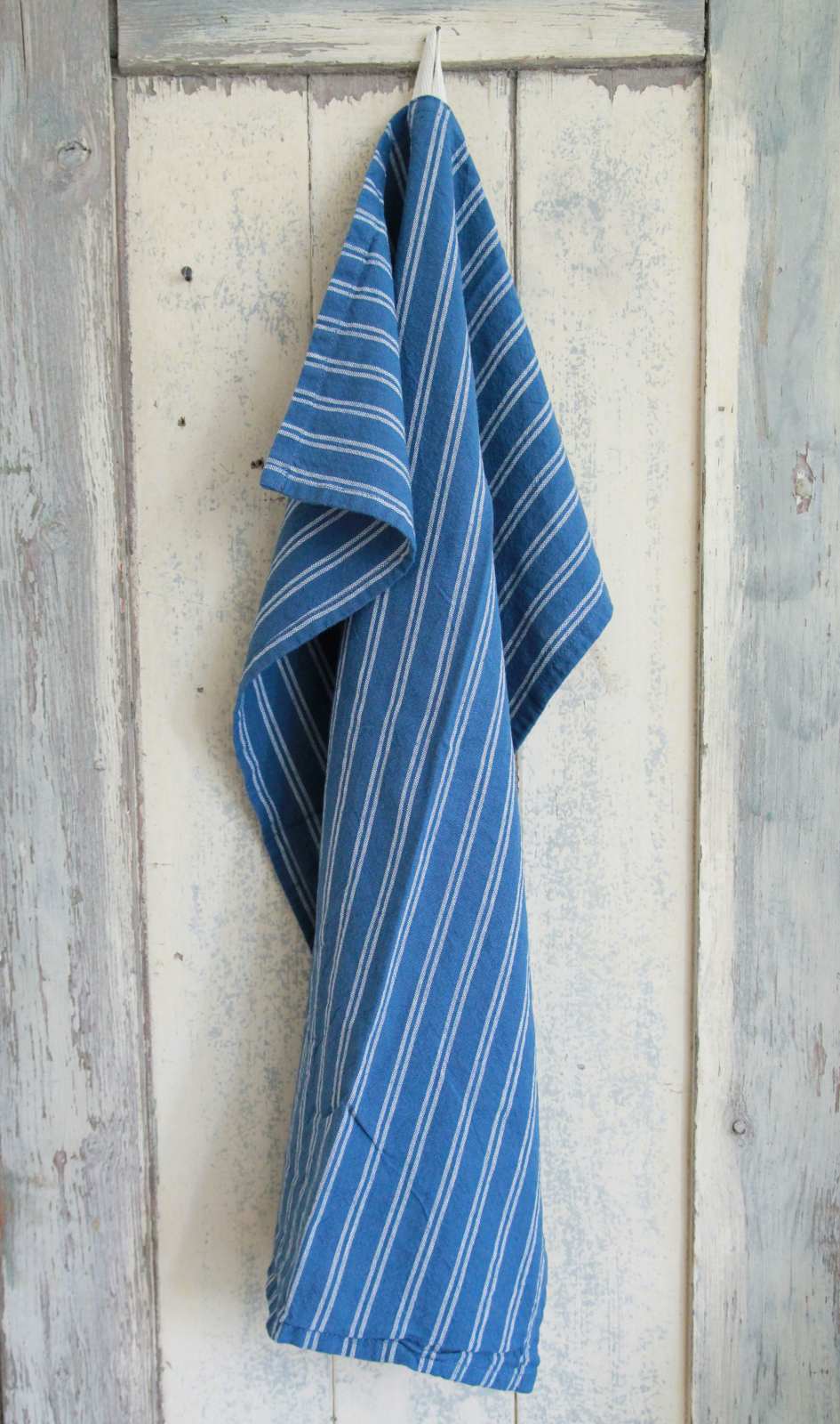Ink Blue Striped Tea Towel