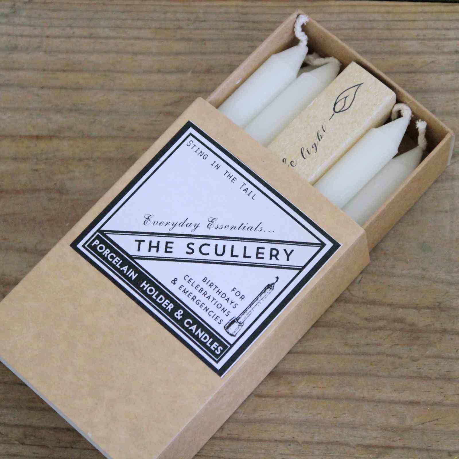 The Scullery Box of Mini Candles & Holder